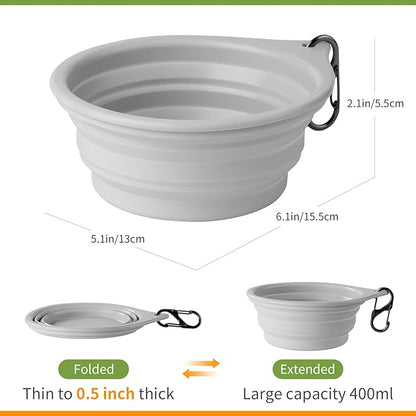 Dog Bowl Pet Travel Collapsible Bowls 2 Pack