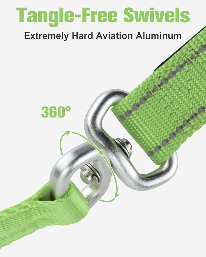 Aiyuda Tangle-Free Slip Lead for Dogs with Padded Traffic Handle 6ft Dog 40 LBS,