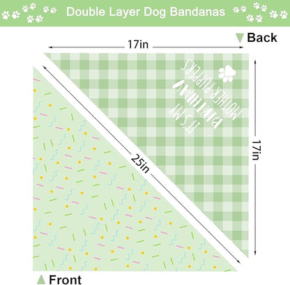 Birthday Dog Bandanas Reversible Large 2 Pack
