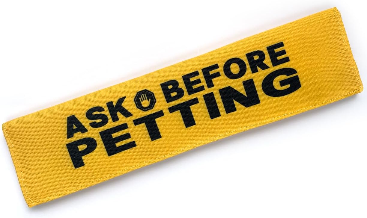 Ask Before Petting Dog Leash Sleeve