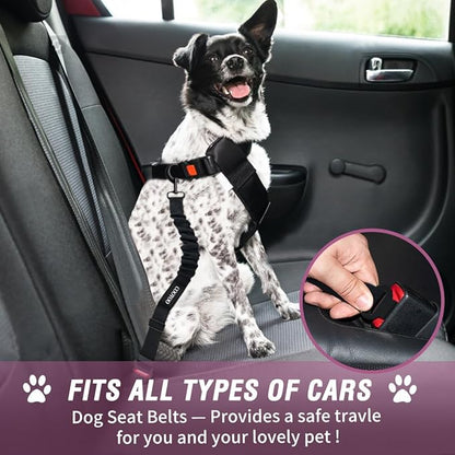 COOYOO Dog Seat Belt 3 Piece
