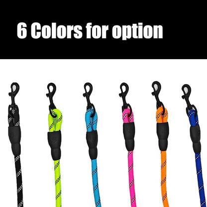 Rope Dog Leash with Comfortable Hand Grip 6.5 FT