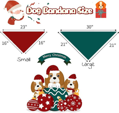 Christmas Day Dog Bandana Red Green Plaid Cotton