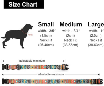 Adjustable Dog Collar with Patterns