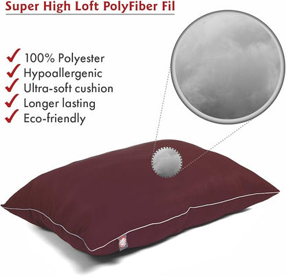 Majestic Pet Rectangle Medium Dog Bed Washable – Non Slip Comfy Pet Bed – Dog Crate Bed Super Value Pillow Dog Bed – Dog Kennel Bed for Sleeping 35 x 28 Inch