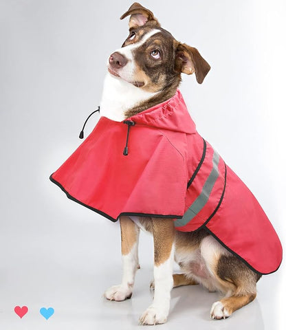Candofly Dog Raincoat Hooded Poncho