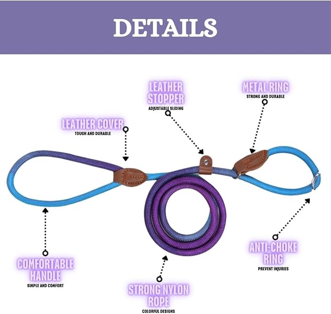 Slip Leads for Dogs (5 Foot 5/16")