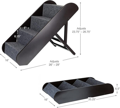 TRIXIE Adjustable 4-Step Pet Stairs