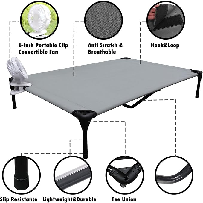 Cooling Elevated Dog Bed 6-Inch Portable