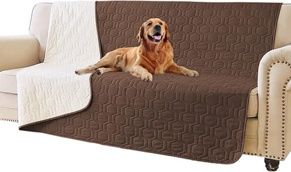 Waterproof and Anti-Slip Dog Bed Cover and Pet Blanket Sofa Pet Bed Mat ，car Incontinence Mattress Protectors Furniture Couch Cover for Most Cats Dogs, Pets（52x82-Chocolate）