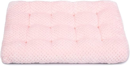 WONDER MIRACLE Fuzzy Deluxe Pet Beds, Super Plush Dog or Cat Beds Ideal for Dog Crates, Machine Wash & Dryer Friendly (22" x 30", M-Baby Pink)