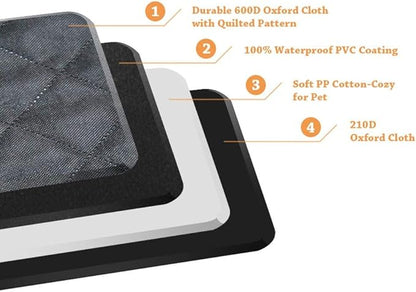 Honest Luxury Quilted Dog Car Seat Covers with Side Flap Pet Backseat Cover for Cars (Large(57''Wx60''L), Gray)