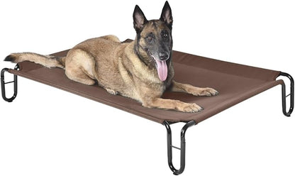 pettycare Elevated Outdoor Dog Bed 65 lbs,Brown
