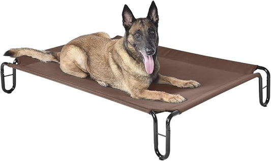 pettycare Elevated Outdoor Dog Bed 65 lbs,Brown