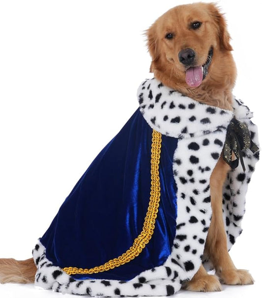 Lovelyshop pet serial Lux Fur Blue Cat Dog Cloak for Halloween costumes