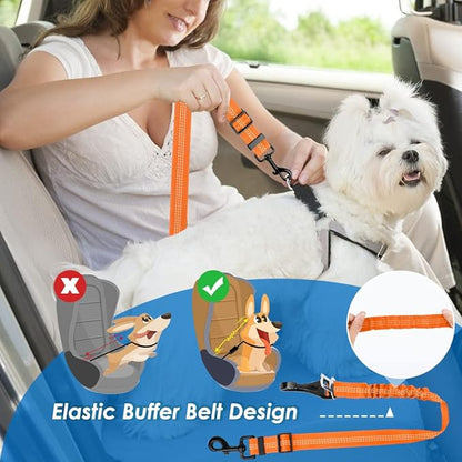 Lukovee Dog Seatbelt Leash for Cars 2 Pack