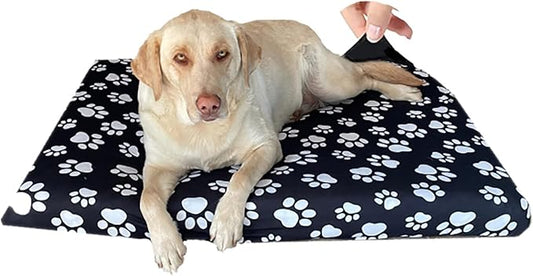 Furever Dogbed SLIPCOVER-Stretchy, Soft Pet Bed Cover-Universal-Easy to Remove (Zipper Free) -Black/Large