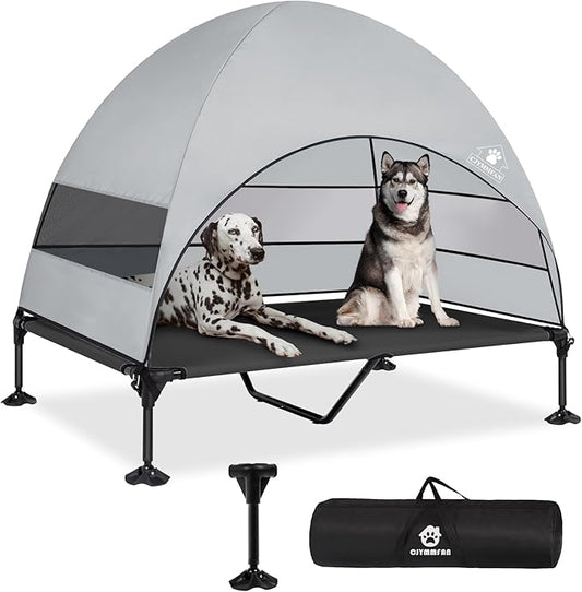 Elevated Dog Bed with 2024 Newest Canopy