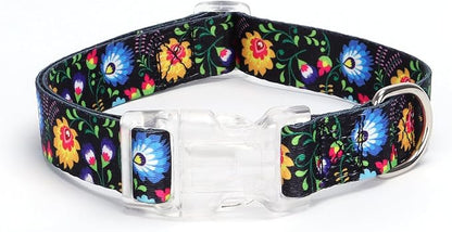 Dog Collar for Small Medium Large Dogs, Adjustable Soft Puppy Cats Collars Multicolor Patterns Collars Adjustable for Dogs Girl Boy Puppy Walking Running Training (M, Black)