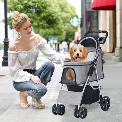 Pet Stroller 4 Wheel,