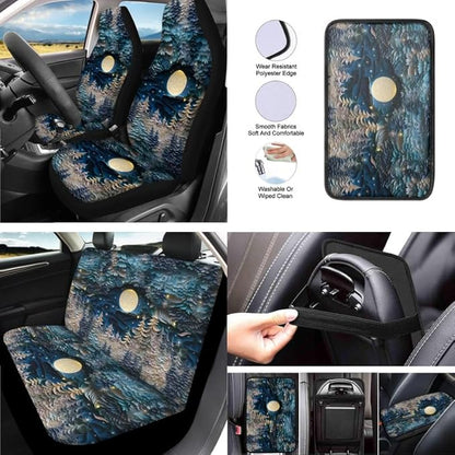 Moon Forest Paper Sculpture Car Seat Covers Full