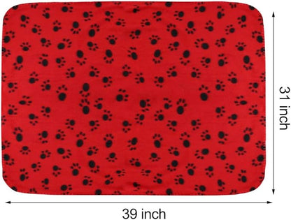 Comsmart Warm Paw Print Blanket/Bed Cover for Dogs and Cats