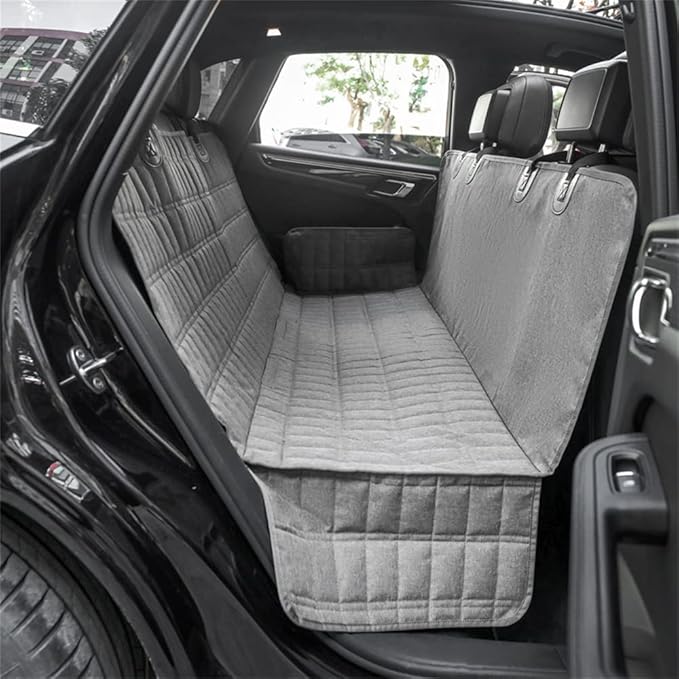 Dog Car Seat Cover for Back Seat Protection,600D Heavy SUVs(Gray,53"×57") (005)