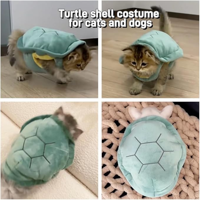 Cute Cat Costumes Turtle Shell Kawaii Kitten Clothes Dog Puppy Vest Pet Apparel (Medium,Turtle Shell)