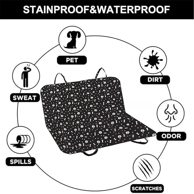 Dog Car Seat Cover for Back Seat