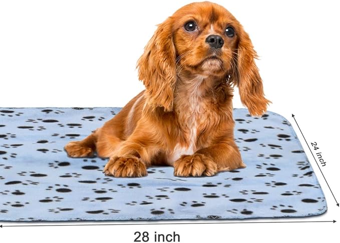 Comsmart Warm Paw Print Blanket/Bed Cover for Dogs and Cats