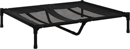 PETMAKER Elevated Dog Bed 36x30-Inch Portable 80lbs (Black)