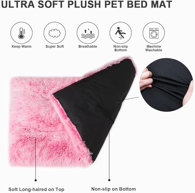 Vonabem Large Dog Bed Pink 36inch 35 23 inch