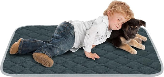 furrybaby Dog Bed Mat Flat Crate Mat with Anti-Slip Bottom Machine Washable Pet Kennel Pad for Dog Sleeping (XL 48x30''