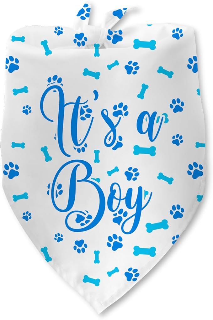 It's a Boy Dog Bandana Gender Reveal Dog
