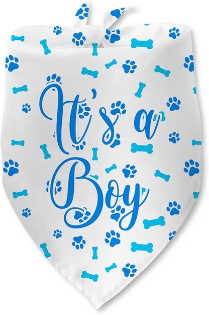 It's a Boy Dog Bandana Gender Reveal Dog