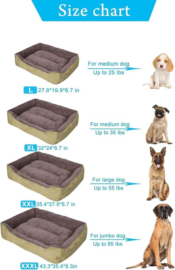 PUPPBUDD Dog Beds for Medium Dogs