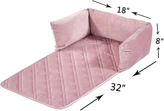 Brilliant Sunshine Premium Pink Silky Velvet Pet Sofa Bed