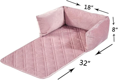 Brilliant Sunshine Premium Pink Silky Velvet Pet Sofa Bed