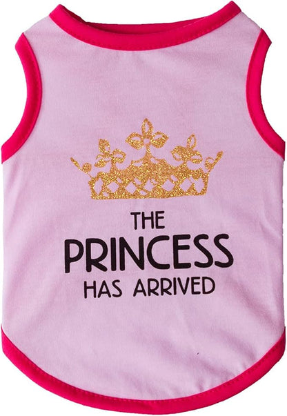 Dog Shirt 3 Pcs Summer Cotton Vests for Small Dog Cats Boy Girl (Princess, X-Large)