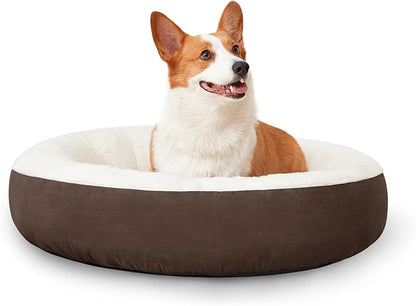 Love's cabin Round Donut Cat and Dog Cushion Bed 25in Pet
