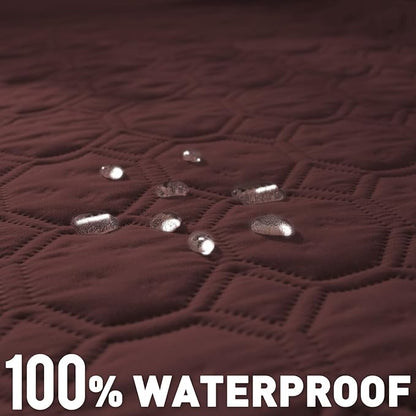 SYSLOON Waterproof Dog Bed Cover Sofa,Car,82"x102",Coffee