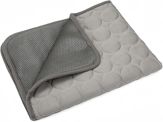 Dog Cooling Mat Washable Seats(Grey,15x19in)