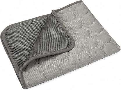 Dog Cooling Mat Washable Seats(Grey,11x15in)