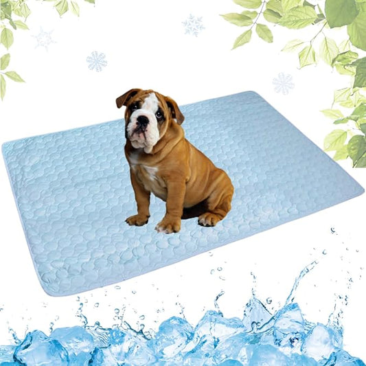 Dog Cooling Mat Washable Blue,19x23in)