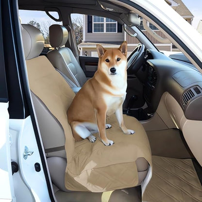Deluxe Quilted and Padded Dog Pet Car Single Seat Cover with Comfort Fabric and Non-Slip Back Best for Car Truck and SUV 21" Wx72