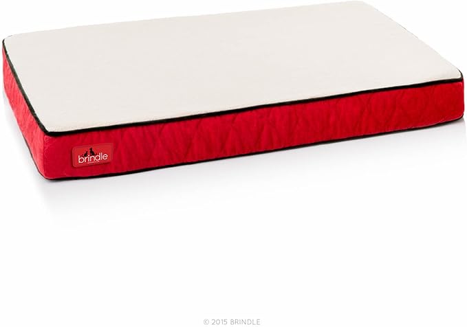 Brindle Waterproof Designer Memory Foam Pet Bed-Removable Machine Cover-4 Inch