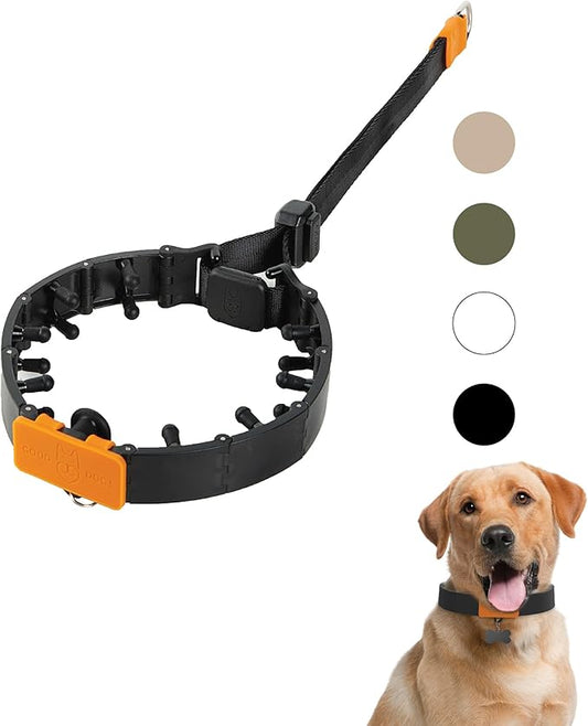 SVD.PET Dog Prong Collar for No-Pull Training, Quick-Release Buckle Adjustable Pinch Collar for Large Dogs (Black, Large Size)