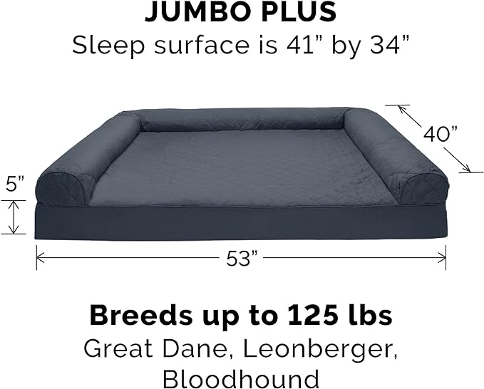 Furhaven Replacement Dog Bed Cover Quilted Sofa-Style