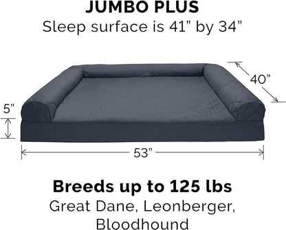Furhaven Orthopedic Dog Bed for Large Dogs w/ Removable Bolsters & Washable Cover 125 lbs