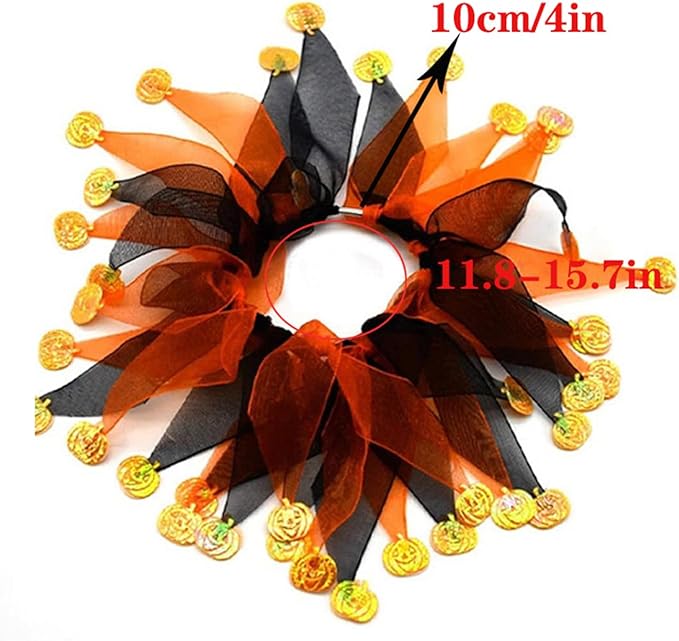 Elegant little tail 1PCS Dog Halloween Costume - Dog Cat Pumpkin Tutu Collar Dog with Halloween Pumpkin Patterns Pet Tutu Collar Suit Pet Halloween Costume for Cats Small Medium Dogs